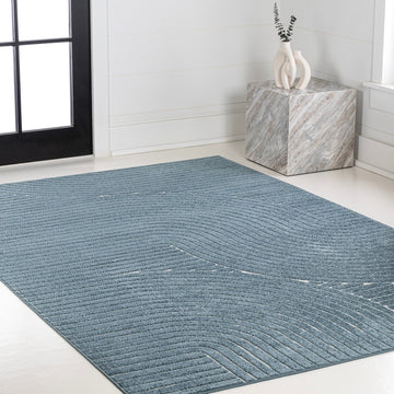 Skagen Minimalist Curve Geometric Area Rug